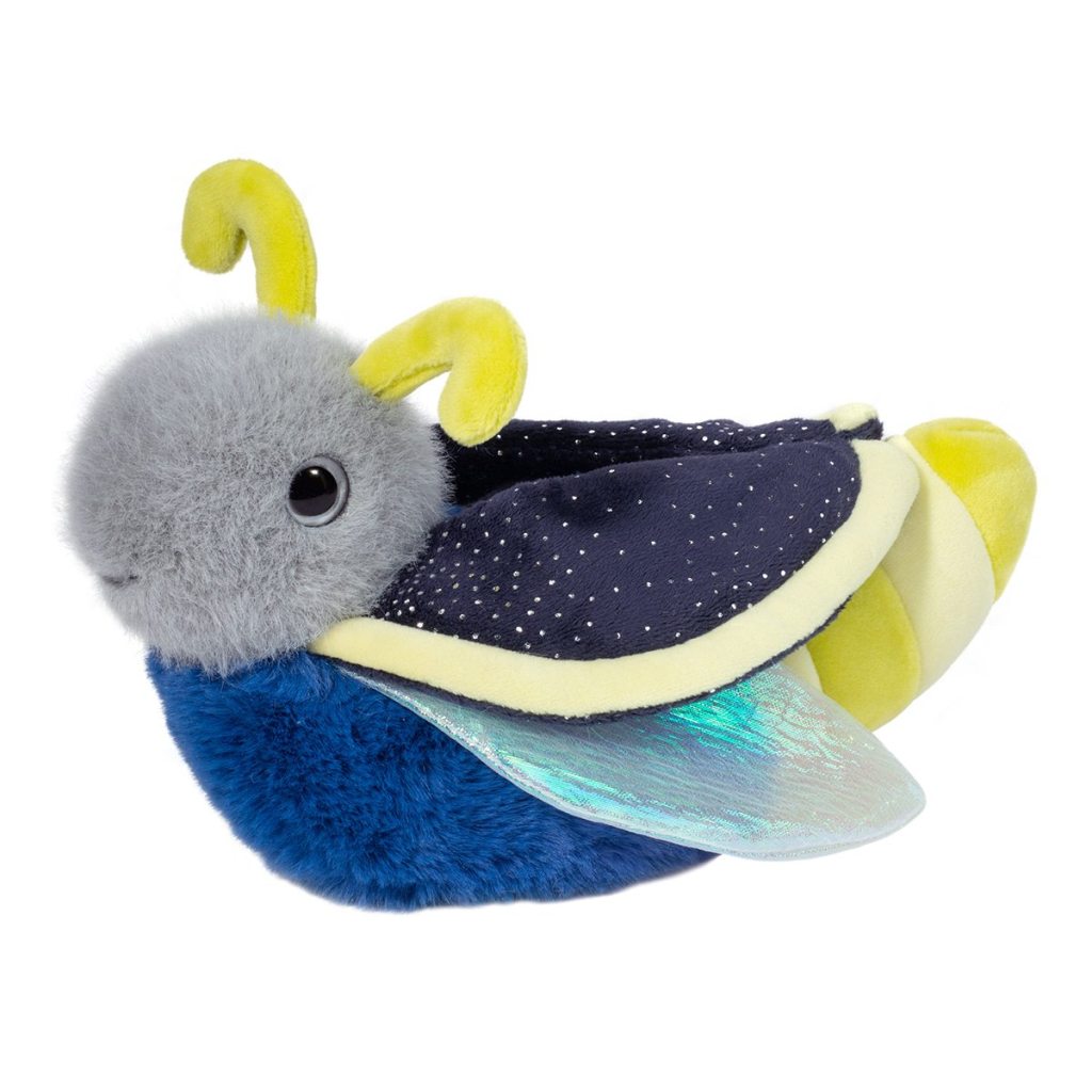 side view of Flint Firefly Plush Toy on a white background.