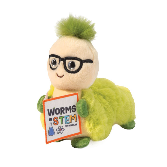 angled front view of Atom bookwork plush toy