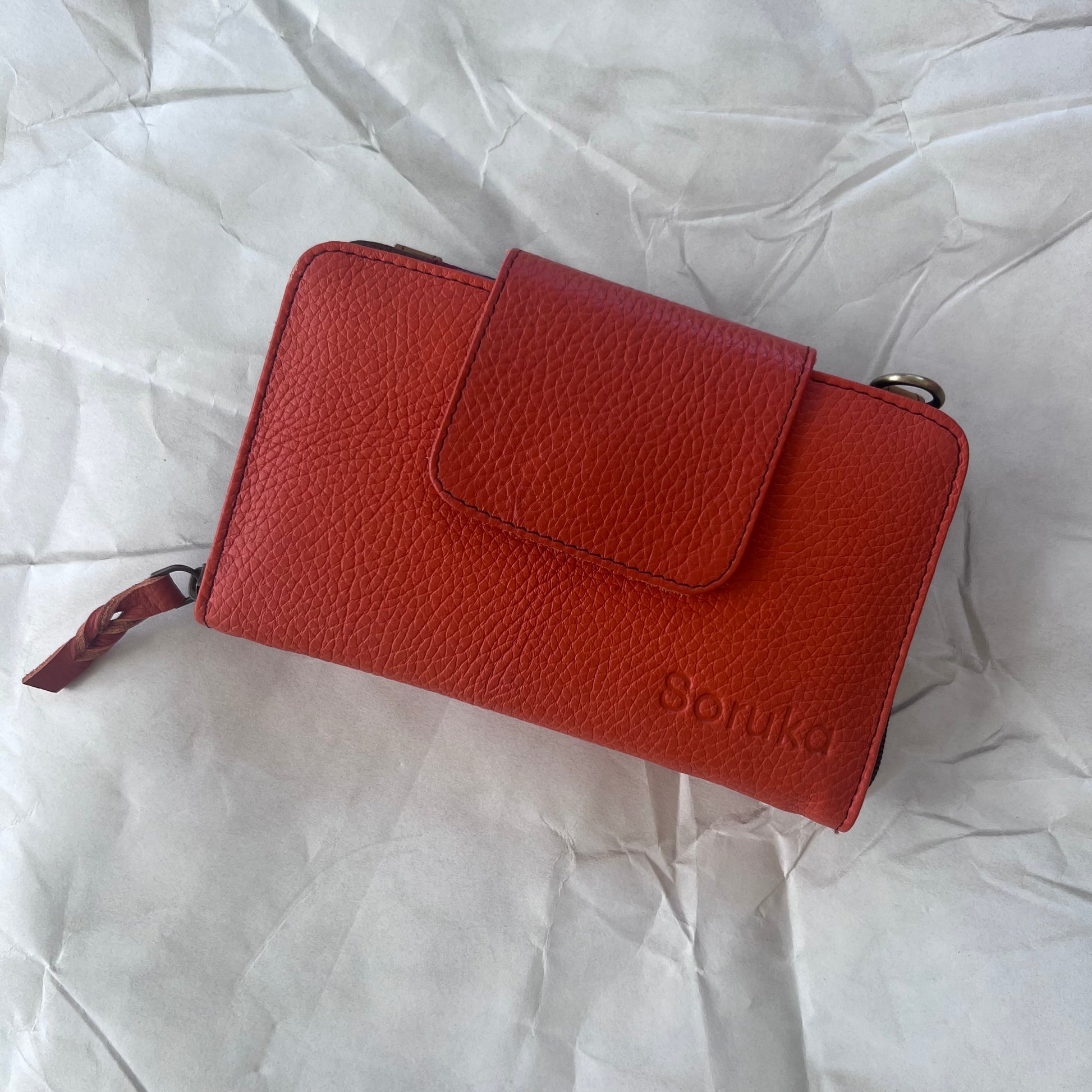 orange Beatrice Clutch