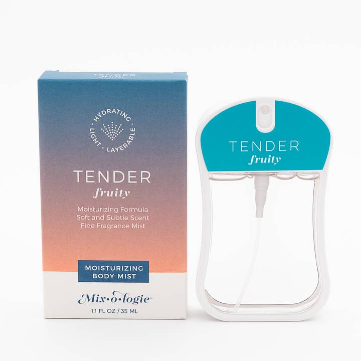 Moisturizing Body Mist, Tender and its box