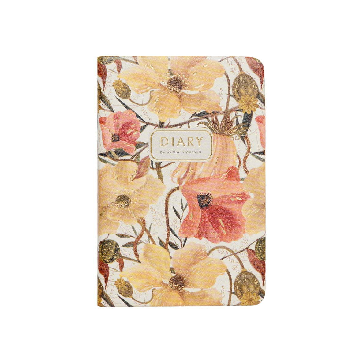 front view of soft petals pocket planner with floral design
