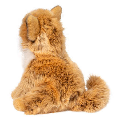 back view of dove pomsky plush toy