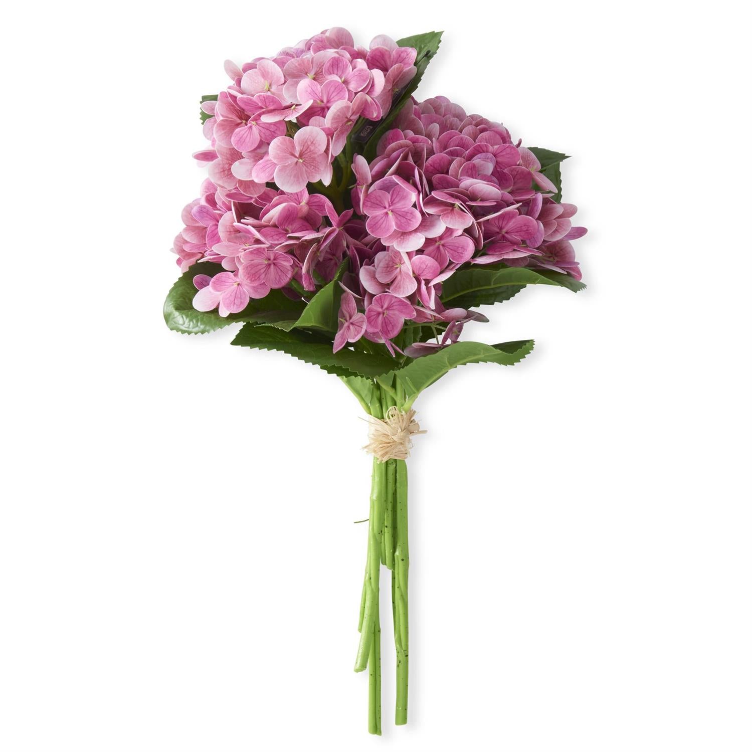 bundle of dark pink hydrangea stems