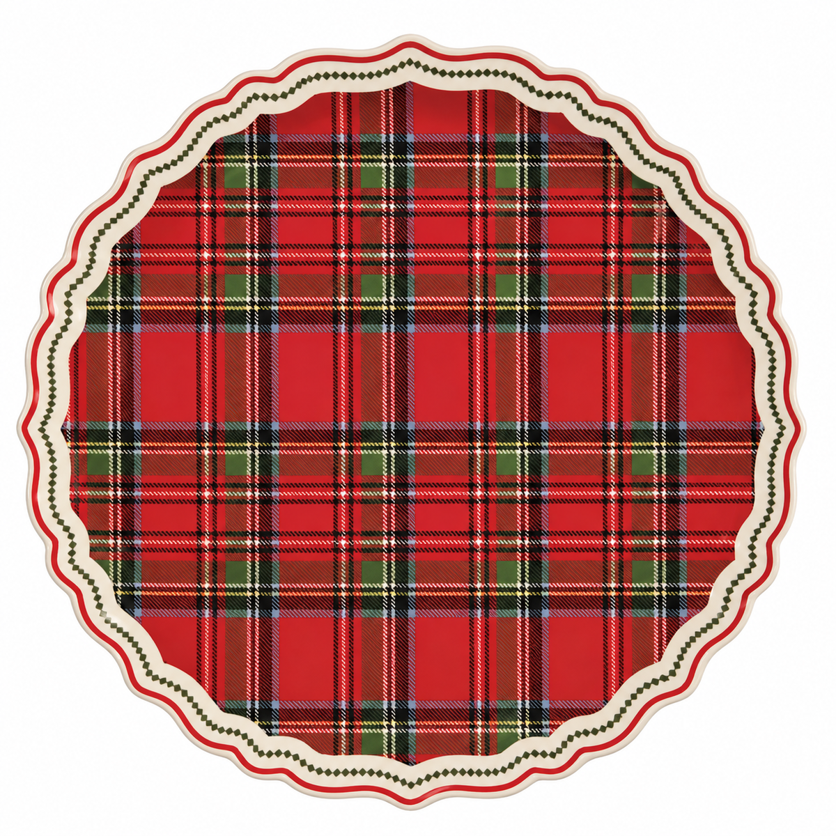 Mud Pie - Tartan Christmas Platter