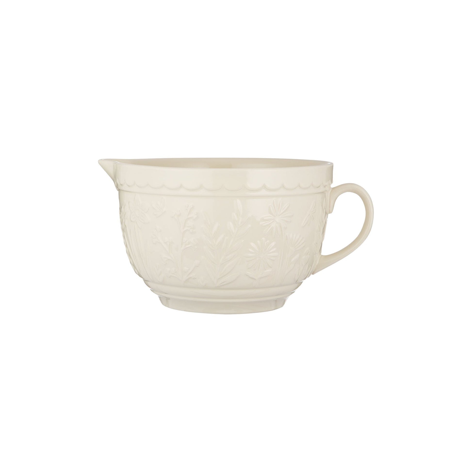 In the Meadow Cream Floral Batter Bowl on a white background.