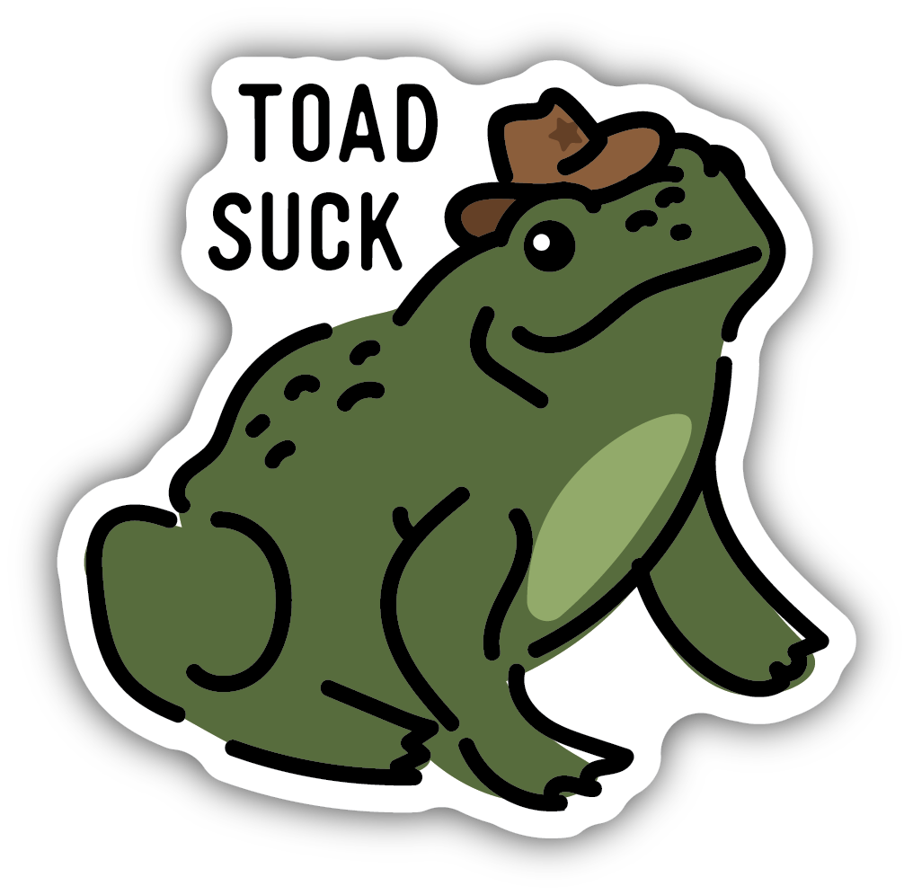 toad suck frog sticker
