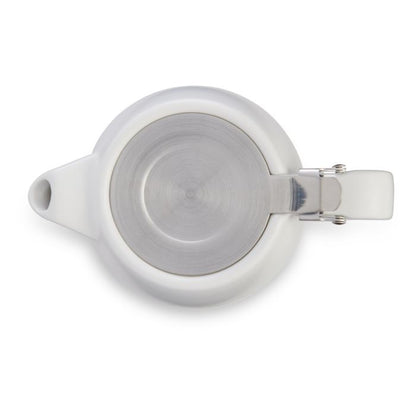 top view of white tea pot