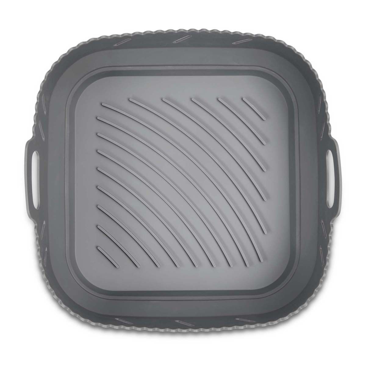 top view of square Silicone Air Fryer Liner