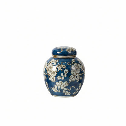 round vase with lid on a white background