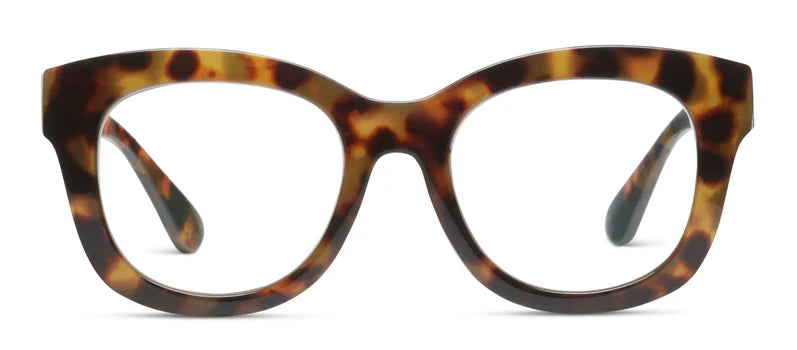 front view of the center stage glasses in tortoise