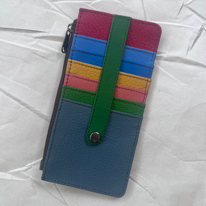 other side of Cassie Card Holder with colorful card slots
