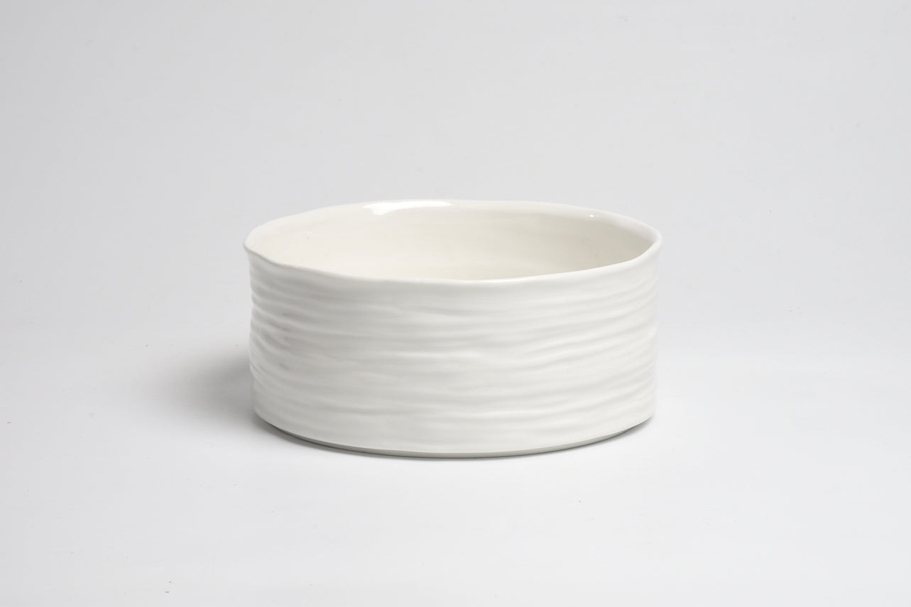 organic looking white serving bowl