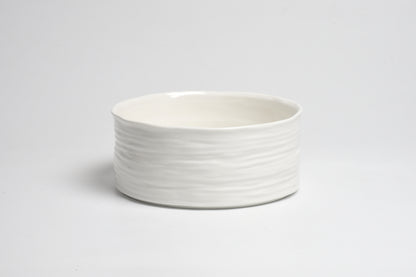 organic looking white serving bowl