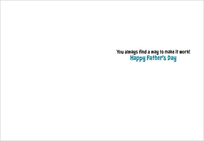 inside view of card is white with black and blue text listed in the description