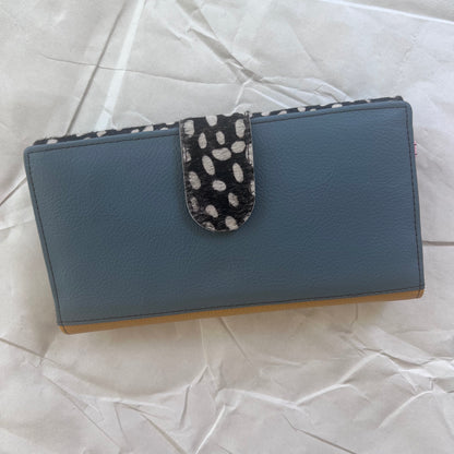 back view of Amelia Clutch Wallet with blue body