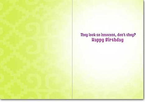 inside of card is yellow with pink inside text