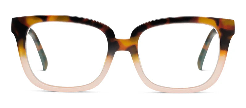 front view of Athens glasses in color tortoise/blush