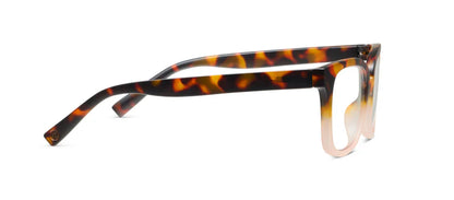 side view of Athens glasses in color tortoise/blush