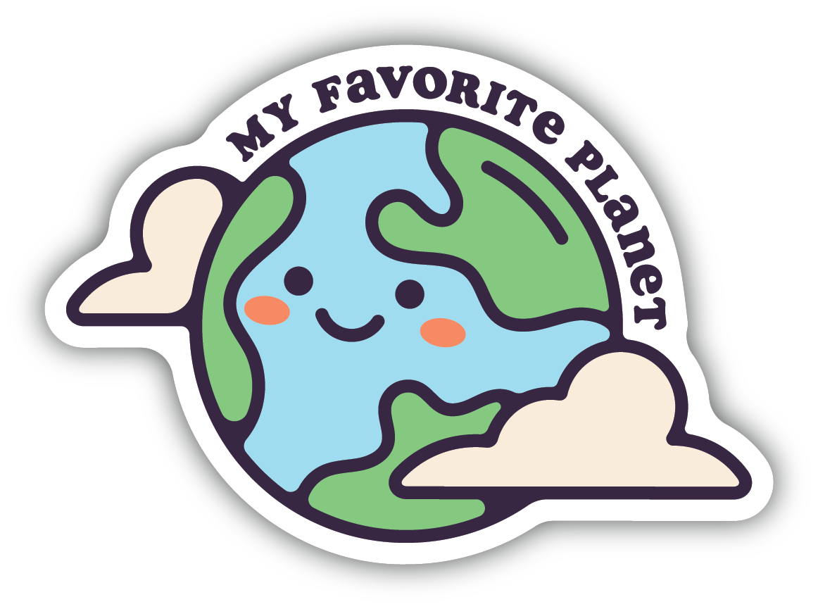 favorite planet earth sticker