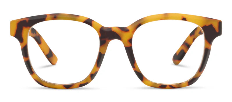 front view of tokyo tortoise zinnia glasses