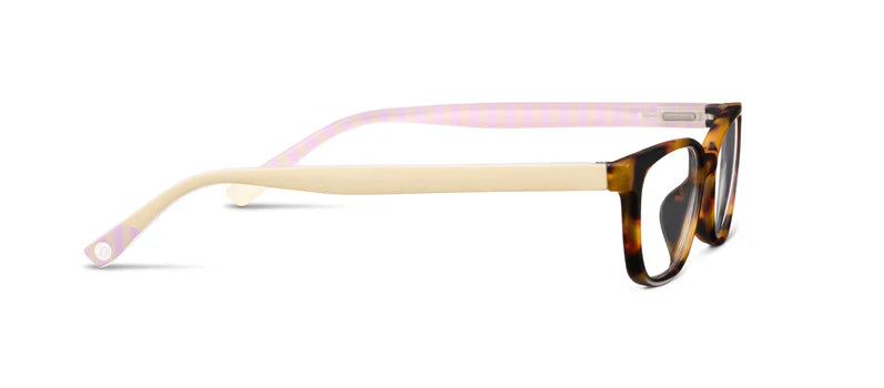 side view of beach read tortoise summer stripe