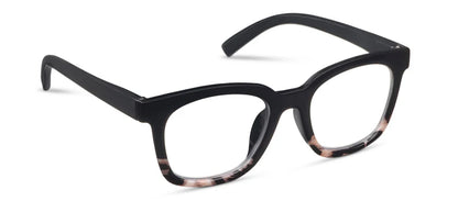 angled view of To the Max black/black marble glasses