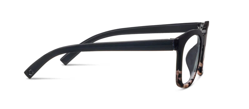 side view of To the Max black/black marble glasses