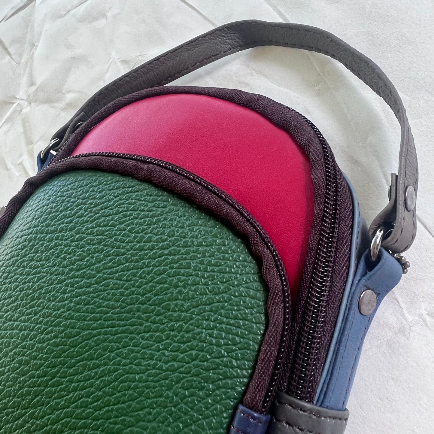 close-up of berry and forest Ruth Small Backpack Crossbody