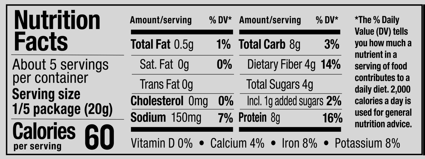 nutrition facts. Please call 501-327-2182 for more information.