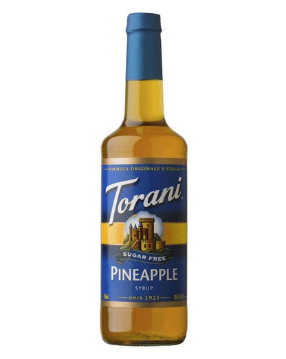 torani glass bottle of pineapple sugar free syrup