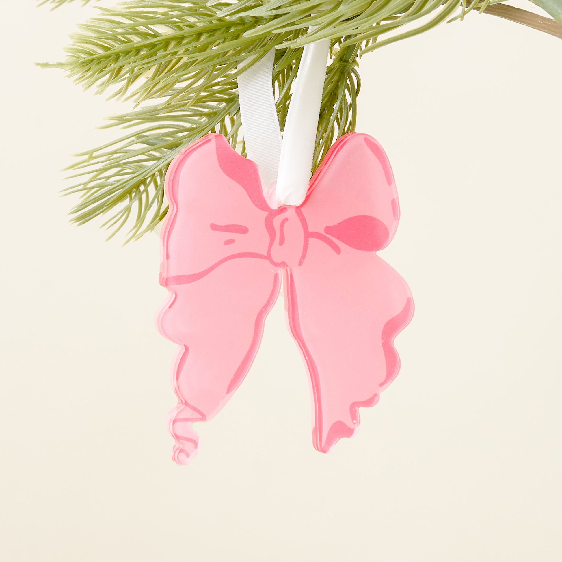 pink bow ornament