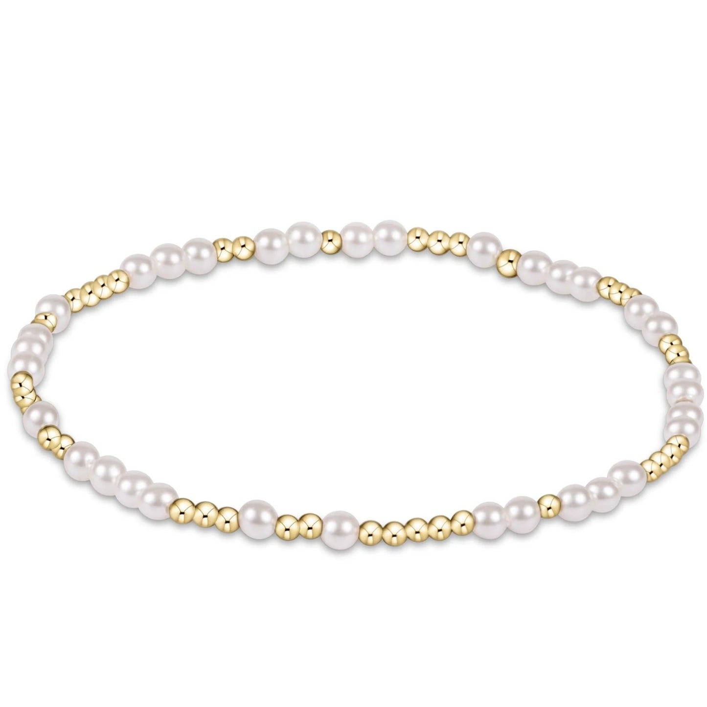 Hope Unwritten 3mm Bead Bracelet, Pearl