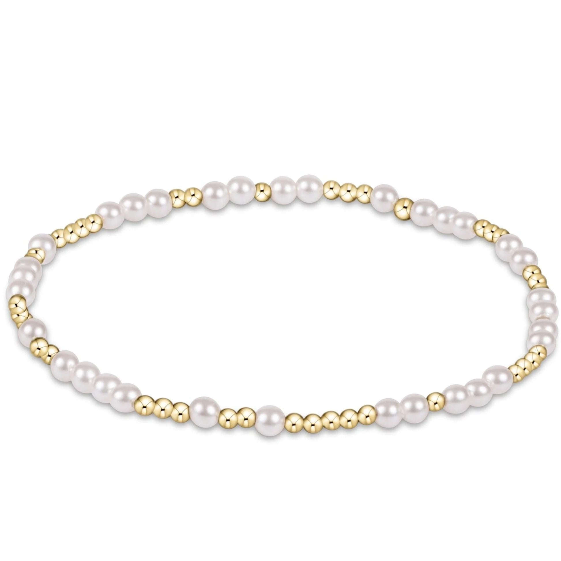Hope Unwritten 3mm Bead Bracelet, Pearl