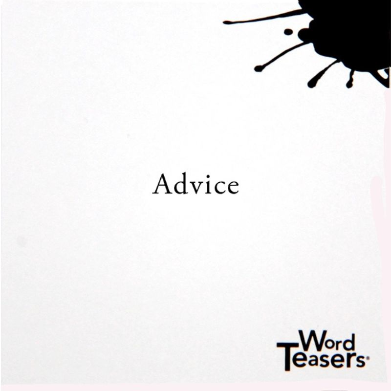 Example of a Word Teasers: Riddles game card with the word "advice."