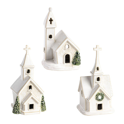 3 church sitters on a white background