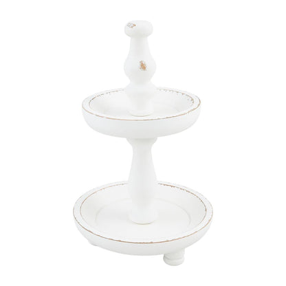 White Two Tier Server shown on a white background
