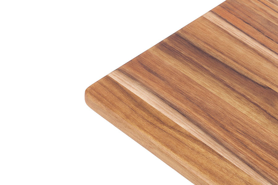 close-up of corner of cutting board.