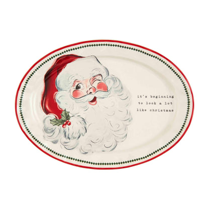 santa platter on a white background.