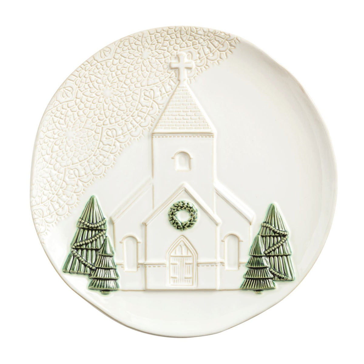 church platter on a white background