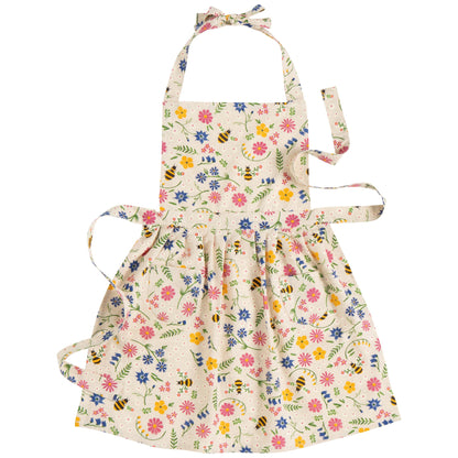 bee garden apron laying flat