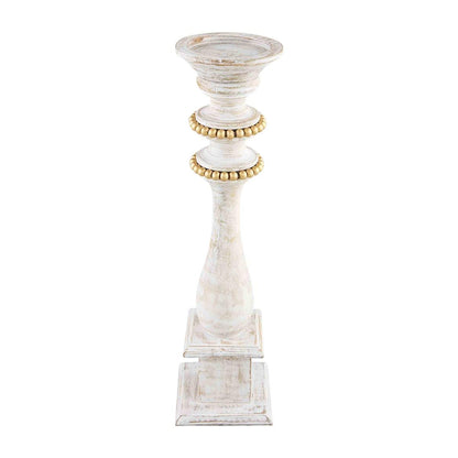 medium gold bead candlestick displayed against a white background