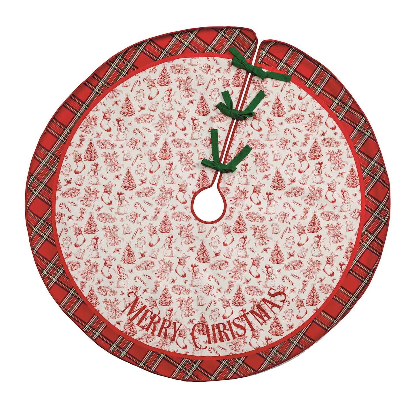Toile Tree Skirt shown on a white background
