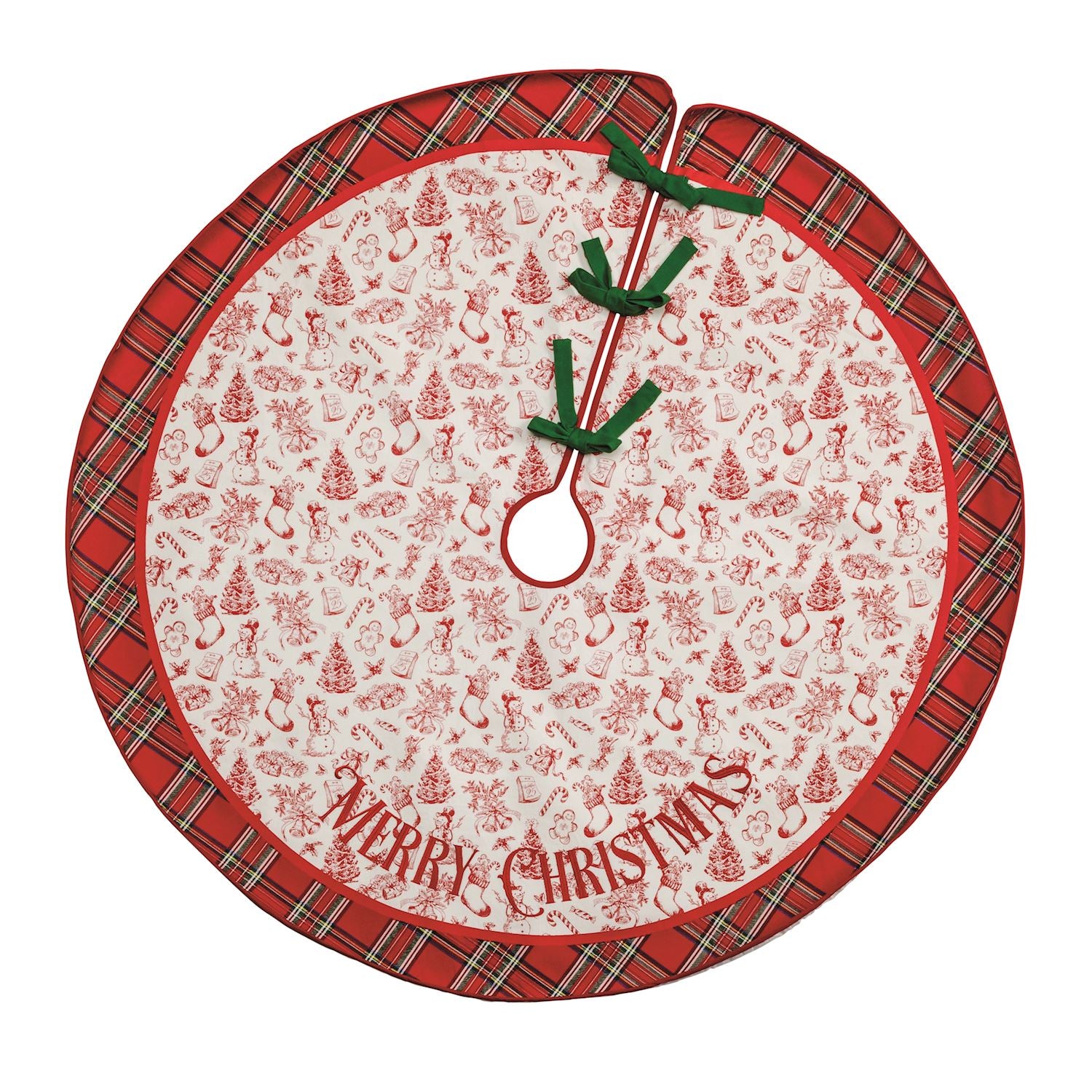 Toile Tree Skirt shown on a white background