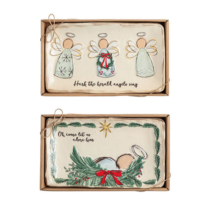 2 assorted trays on a white background