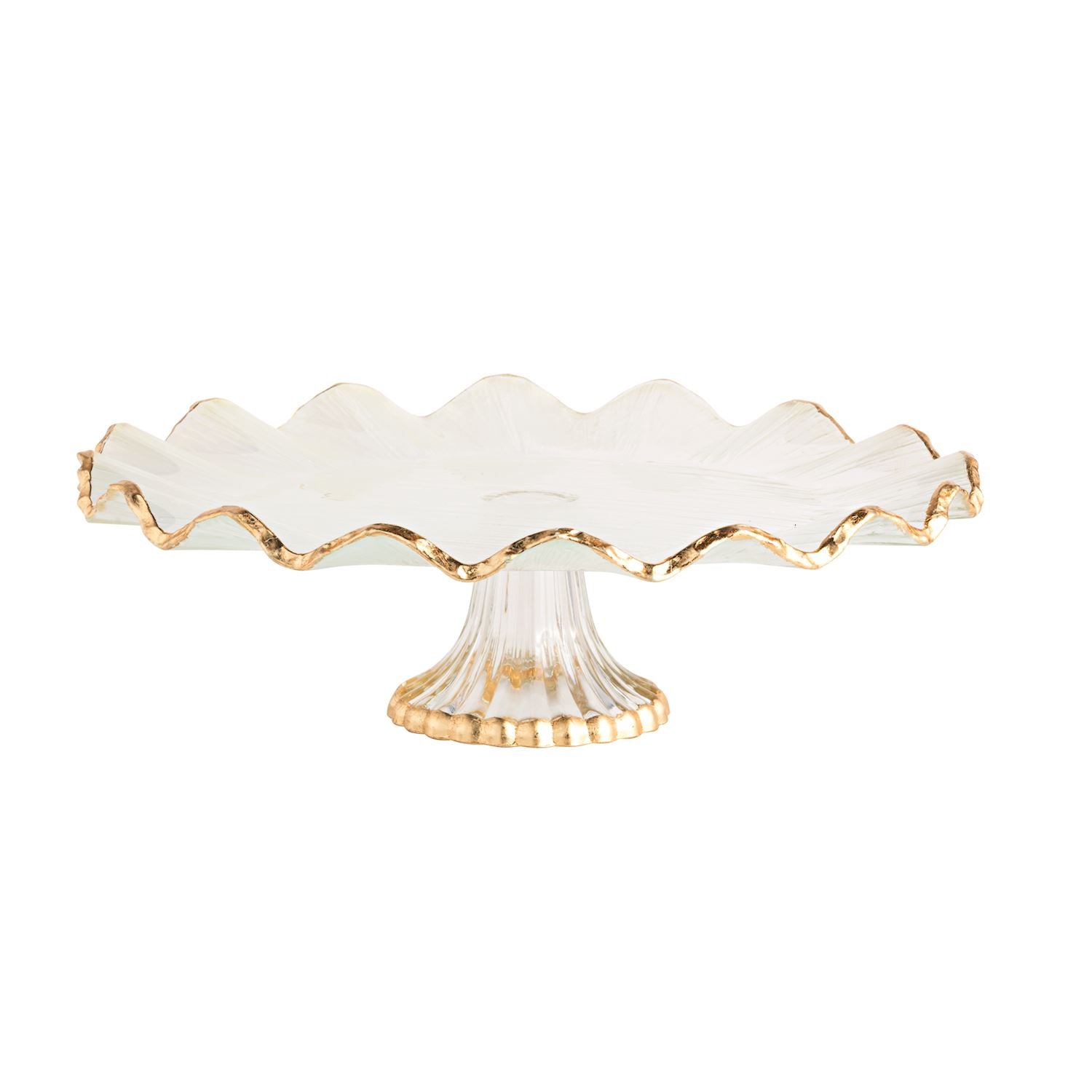Mud Pie Ruffled Cake Stand