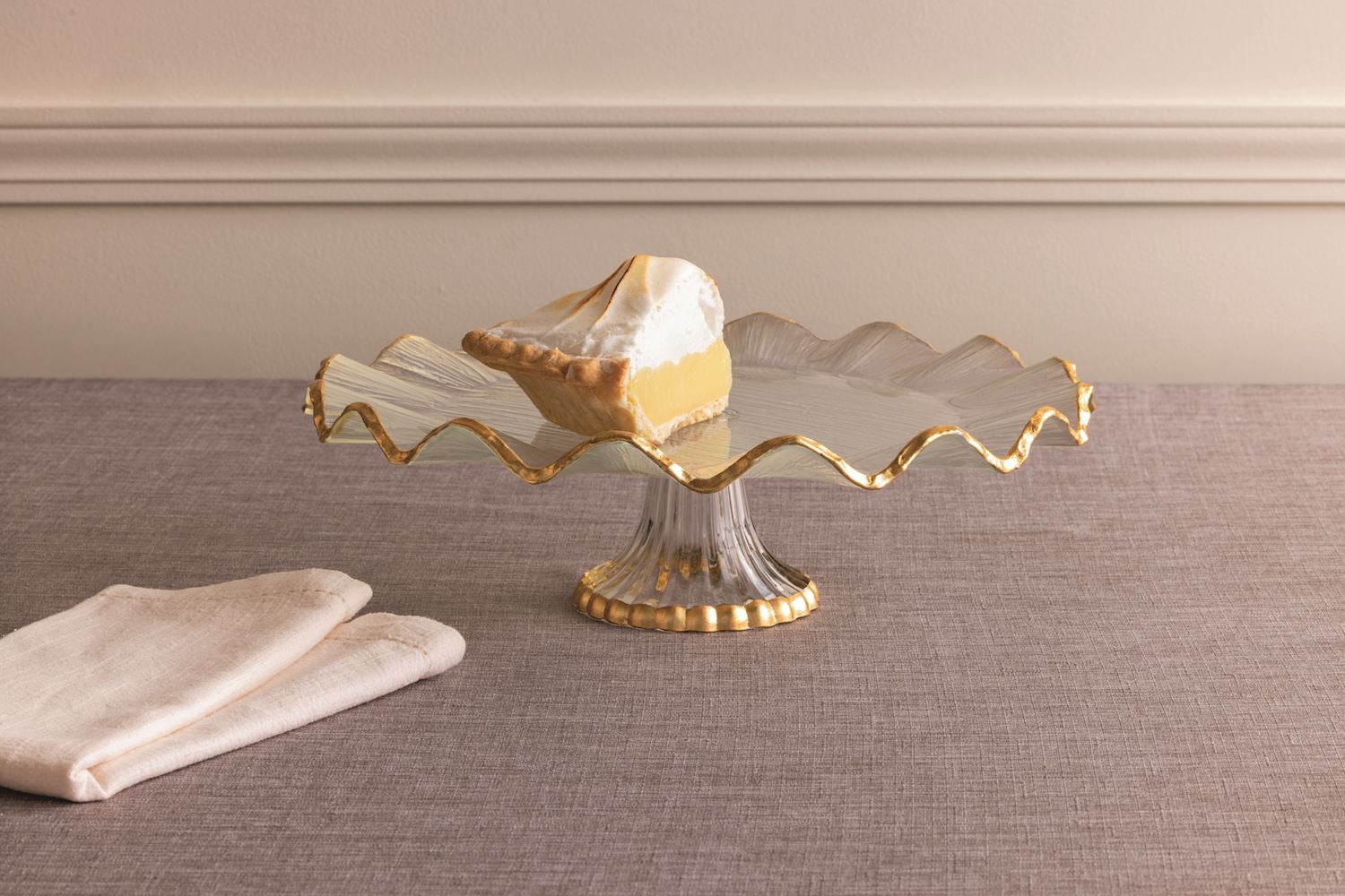 Mud Pie Ruffled Cake Stand - Thumbnail 2