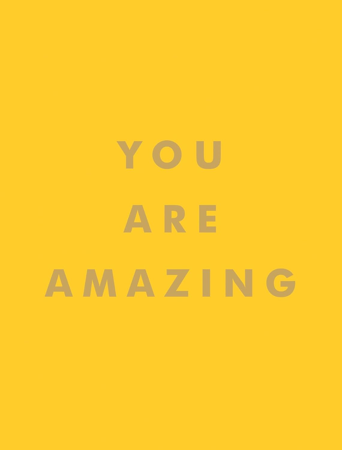 Motivational quote 'YOU ARE AMAZING' on cover of book