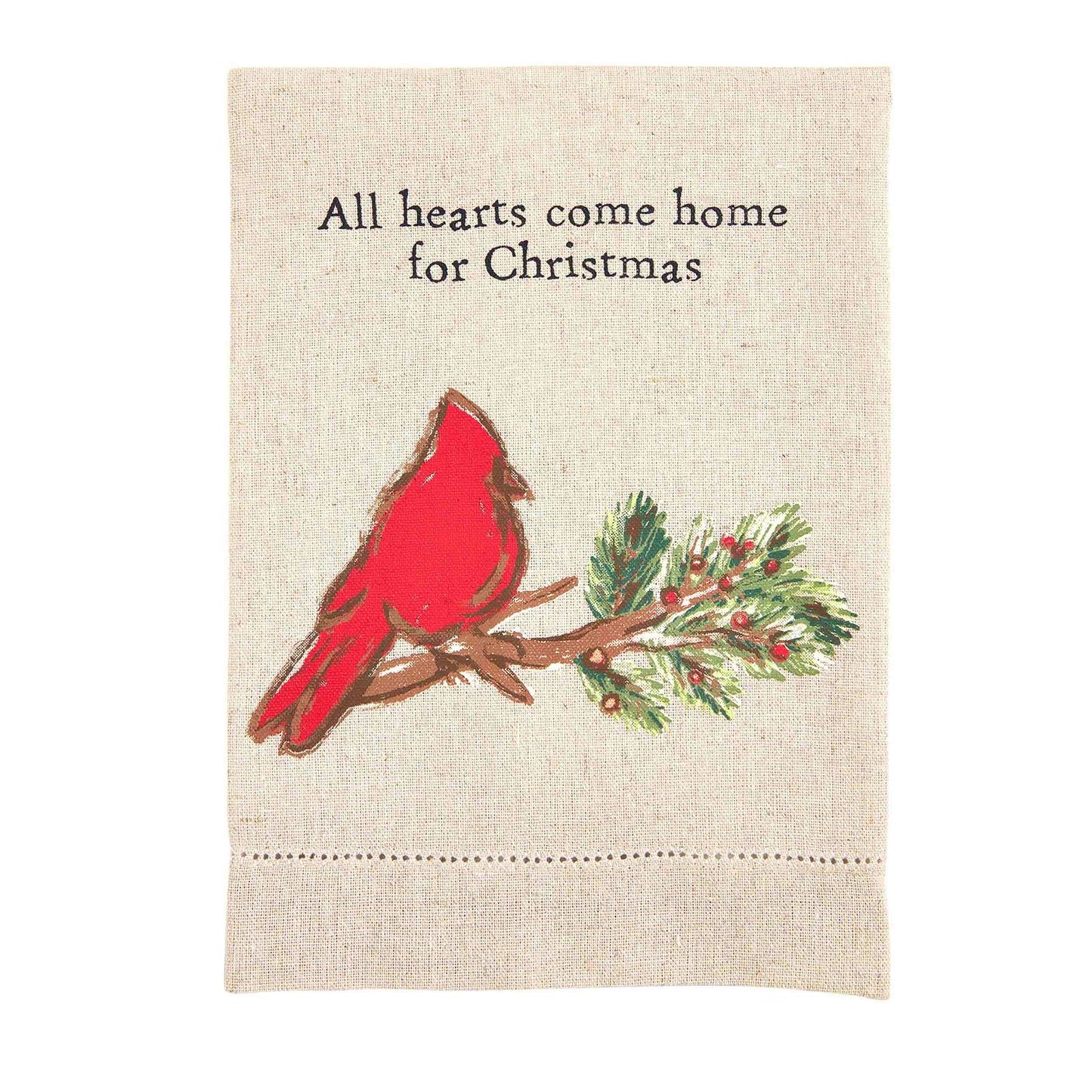 cardinal towel folded on a white background.