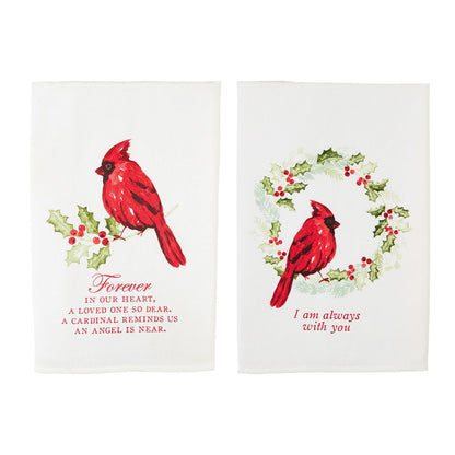 2 styles of cardinal towel on a white background.