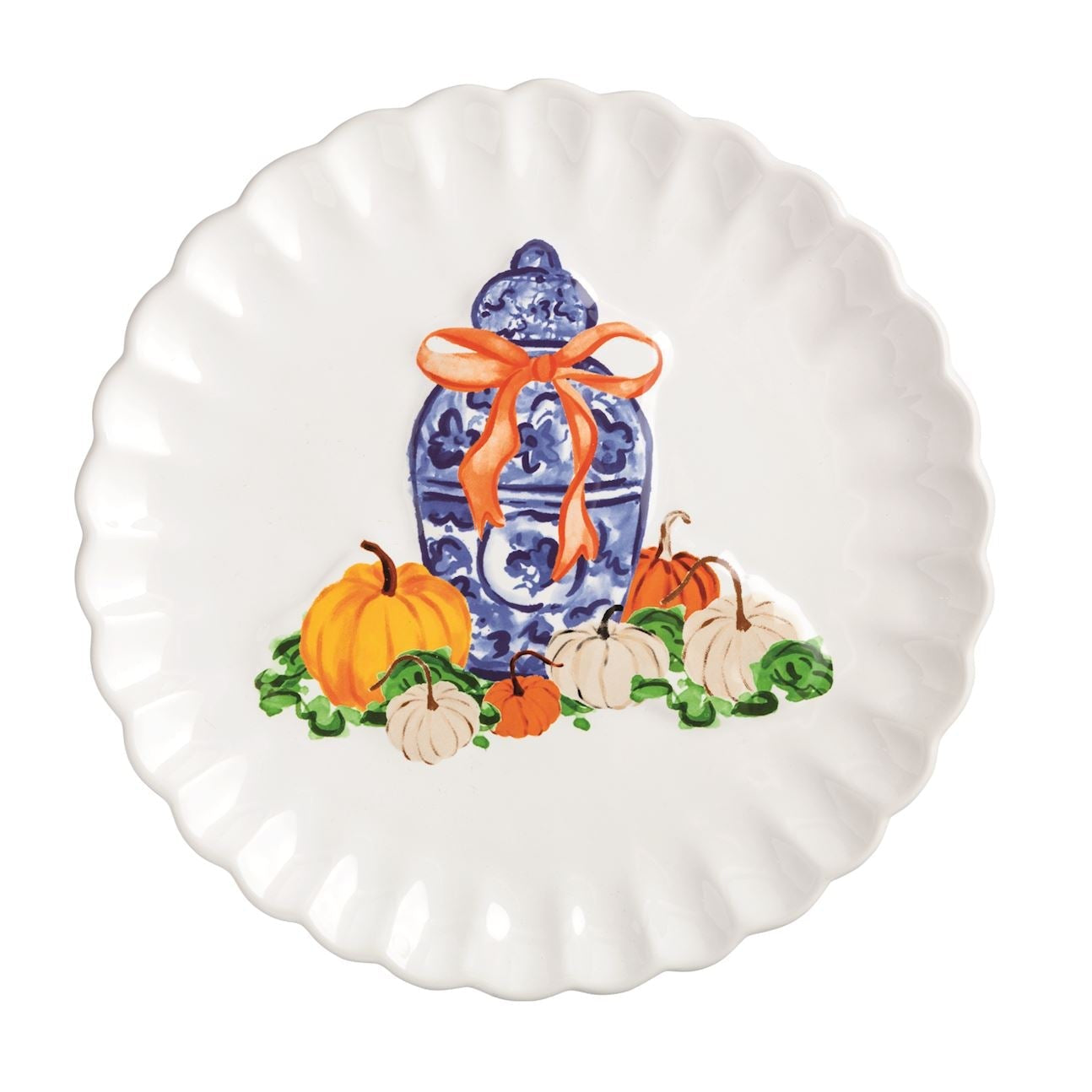 Pumpkin Cookie Plate shown on a white background